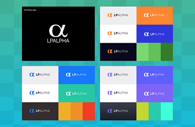 LPAlpha | Logo Options branding color palette logo startup ui