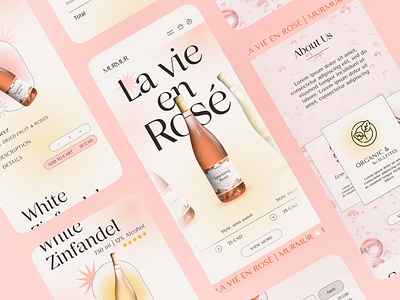 Rose Wine Website design ecommerce rose ui ui ux webdesign website wine