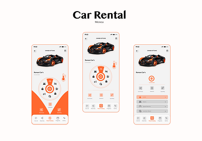 Car Rental App app design figma landing page mobile app ui ui ux ux website design