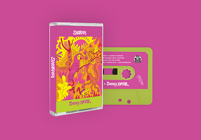 Sankofa - Sonny Kovah Cassette Tape (Illustration & Packaging) album cover graphic design hip hop illustration independent artist music packaging design tropical typography vector