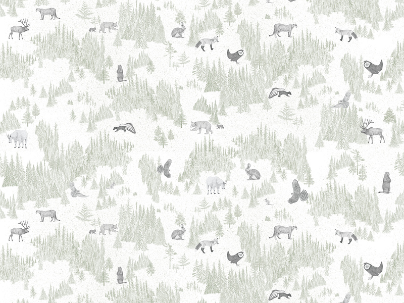 Winter Woodland Whispers animal silhouette pattern cozy winter design elegant natural wallpaper enchanted forest background forest fauna graphic minimalist animal design nature themed artwork neutral color textile nordic forest illustration outdoor inspired pattern rustic cabin decor scandinavian wildlife print seamless nature design serene wildlife scene snowy landscape wallpaper subdued tones fabric tranquil woods wallpaper wildlife vector art winter forest pattern woodland animals illustration