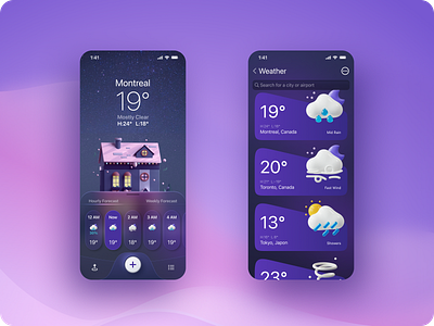 Weather App UI Design in Figma app ui branding design figma graphic design illustration landing page logo prototype ui ui design ui ux