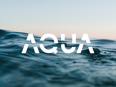 AQUA | Logo & Brand Identity aqua blue branding bw deep ocean design eco geometric graphic design logo minimal minimalistic modern nature ocean rounded sea typography water white