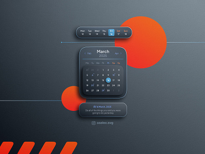 90-Day UI Design Challenge: Day 6 app design calendar calendar ui design design challenge orange stark ui ui design ui designer ui element ui inspiration ui trends uiux user interface design uxui