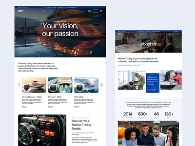 Website UI about page app boat clean ecommerce flat hero layout marine tuning marketplace shopping cart slider store ui ux web website