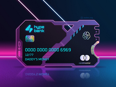 90-Day UI Design Challenge: Day 7 app design bank card branding credit card cyberpunk design design challenge ui ui design ui designer ui inspiration uiux