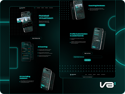 PickleBall Apes | Web & App Design adobe suite ai app app design branding coach coaching design figma graphic design green logo minimalistic modern pickleball rounded tennis training ui virtual