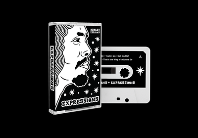 Dudley Perkins - Expressions (prod. by Madlib) Vinyl & Cassette album cover branding design graphic design hip hop illustration music packaging design ui