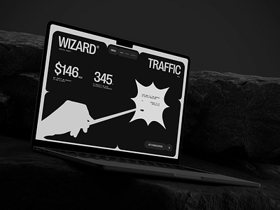 WIZZARD TRAFFIC - digital marketing agency website design agency brutalism business design digital illustration magic marketing marketing agency minimalism modern promotion ui unusual ux vector web web design website wizard