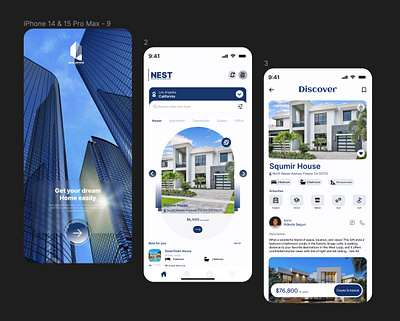 Real estate app concept app design ui ux