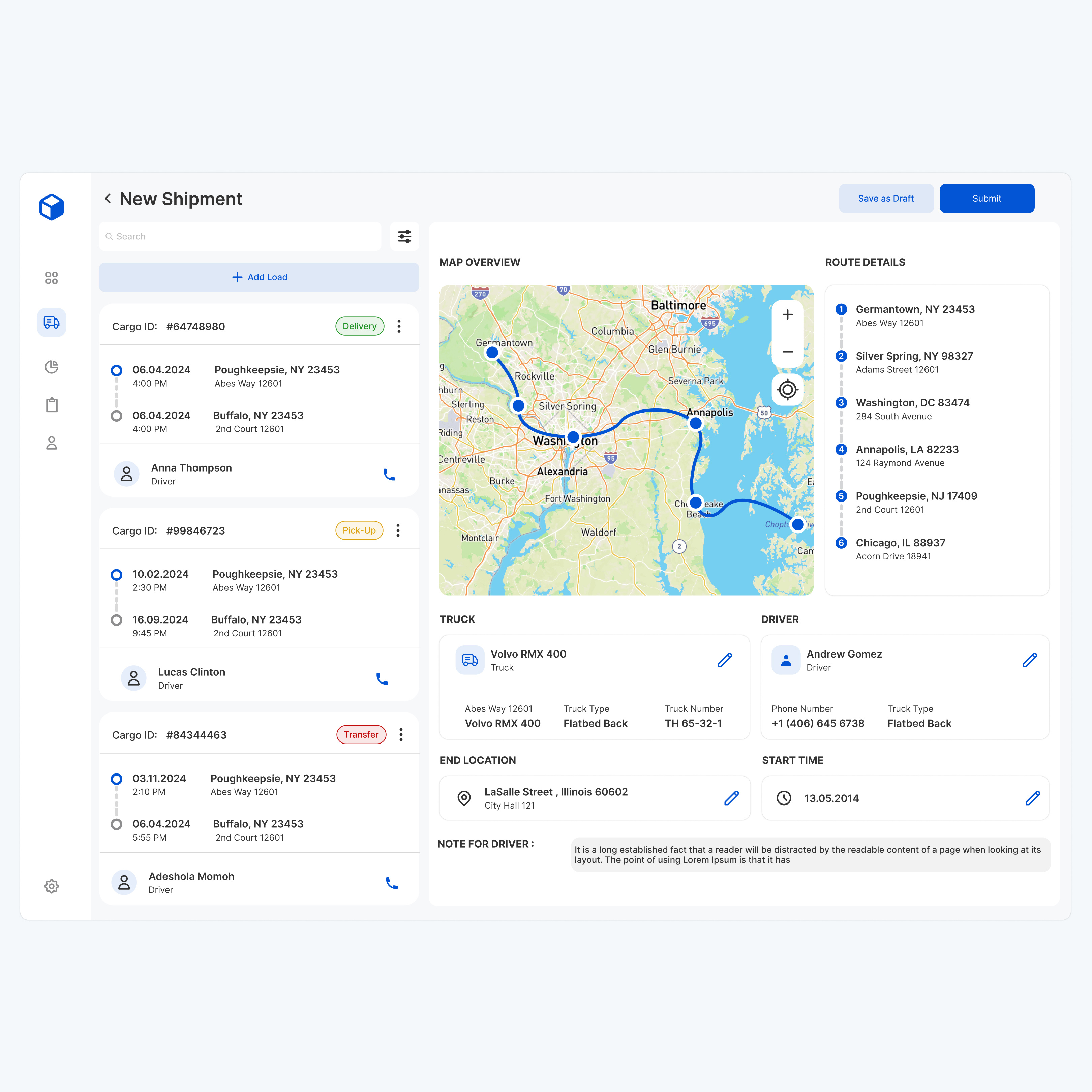Logistics website design design saas ui ux