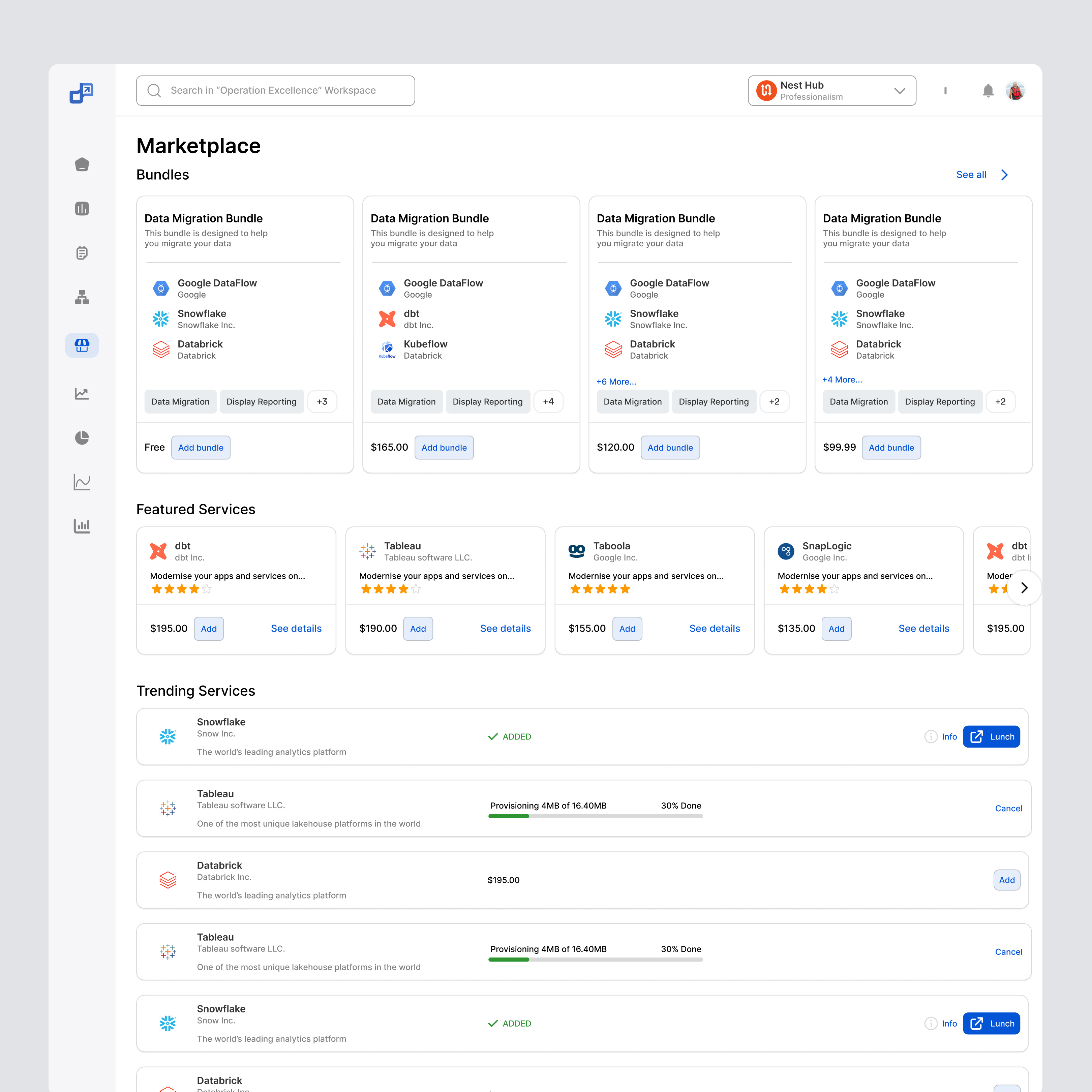 Saas Dashboard concept