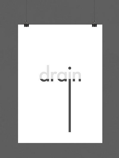 Drain | Typographical Poster font graphics illustration letters poster sans serif shapes simple text typography