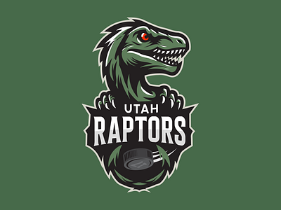 Utah Raptors - NHL Concept brand design brand identity brand identity design branding concept design dinosaurs hockey illustration logo logo design logo designer nhl nhl logo raptors sports sports design sports logo utah