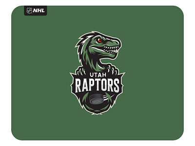 Utah Raptors - NHL Concept brand design brand identity brand identity design branding concept design dinosaurs hockey illustration logo logo design logo designer nhl nhl logo raptors sports sports design sports logo utah