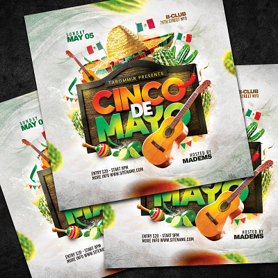 Cinco De Mayo Flyer 5 de mayo club flyer download event flyer independence day mexican party party flyer poster psd summer flyer