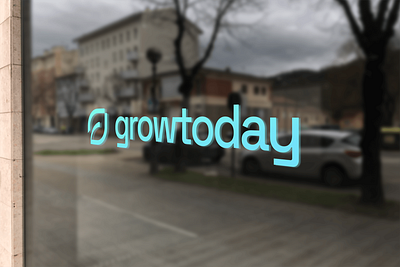 GrowToday logotype branding design illustration logo