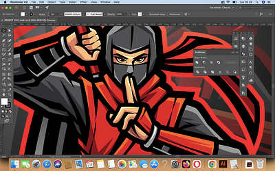 Ninja Esport Mascot Logo Design assassin esport game design mascot logo ninja