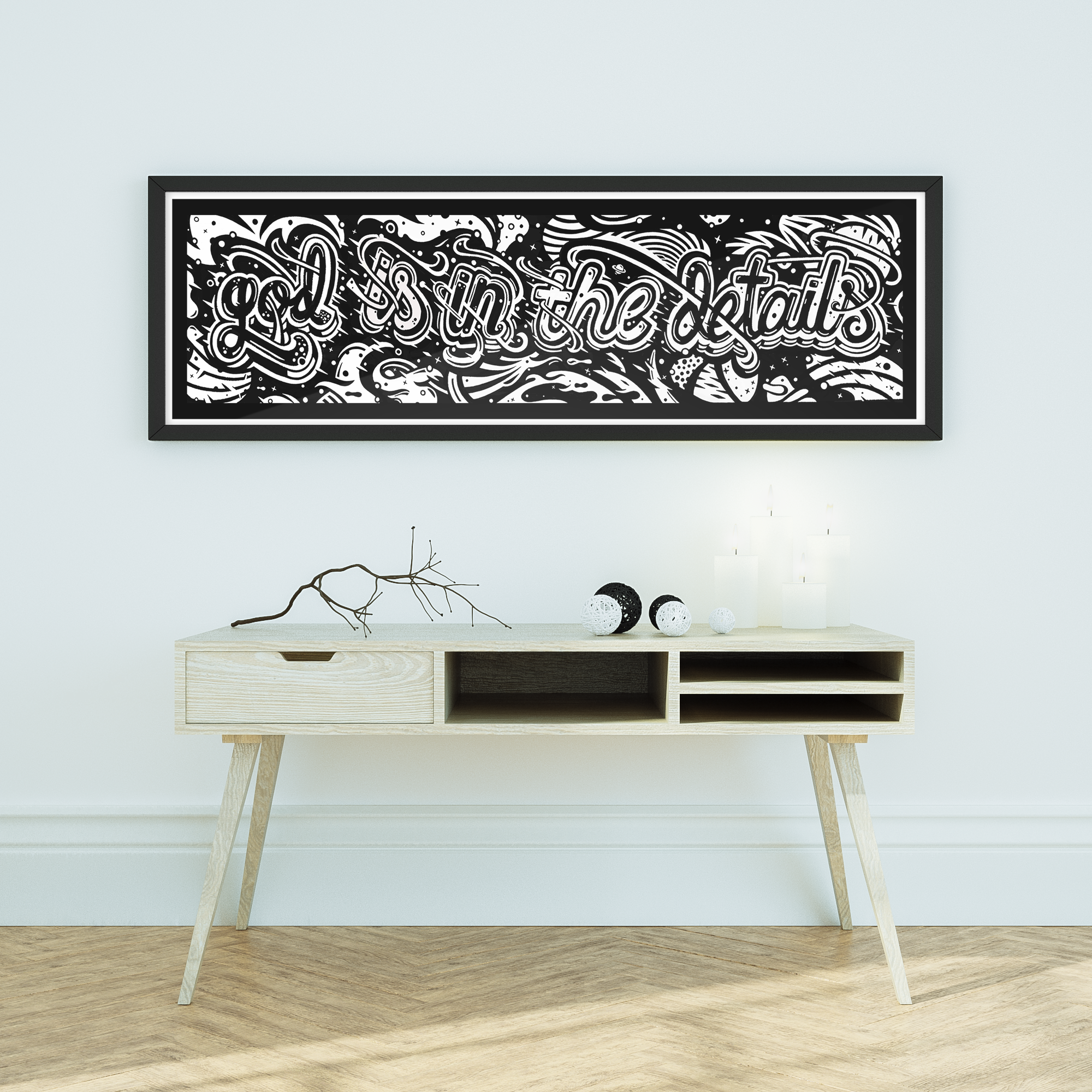 God is in the details graphic design