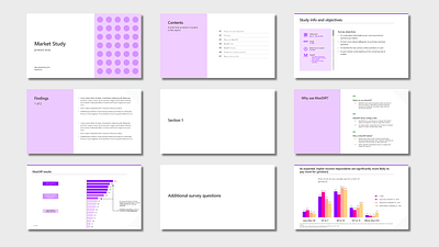 Purple Slides analytics branding data visualization design graphic design illustration market research powerpoint presentation design ui