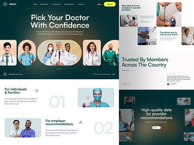 IMEDIC - Medical Care Landing Page agency branding care clinic company doctor elementor hospital landing medical page patient shopify ui webflow website wordpress