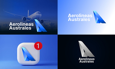 Aerolineas Australes app brand brand design branding graphic design illustrator logo mark photoshop visual identity