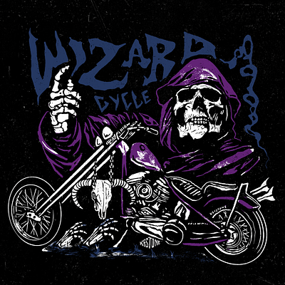 wizard cycle choppers graphic design harley davidson logo motorcycle