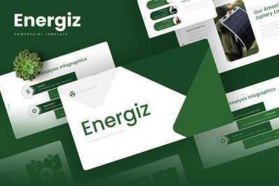 Energiz PowerPoint Template business energiz green gsl key modern ppt pptx solar enenrgy ui white