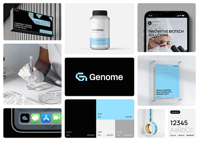 Genome - Healthcare Branding App biotech branding clean healthcare branding healthcare design logotype medical medical branding visual brand identity visual identity