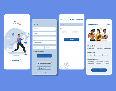Fitness App Sign Up app appdesign design figma graphic design hi fi interface mockup trending ui ui ux userexperience userinterface ux wireframe