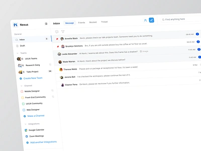 Inbox | Dashboard Collaborate cansaas chat clean conversation dashboard inbox mail message messages product design saas services social ui ux web