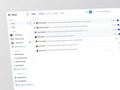 Inbox | Dashboard Collaborate cansaas chat clean conversation dashboard inbox mail message messages product design saas services social ui ux web