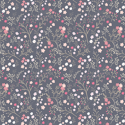 Serenity Blooms grey and pink photo shop surface pattern