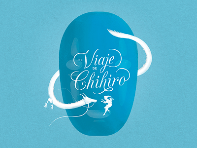 El Viaje de Chihiro gibli graphic design illustration lettering typography