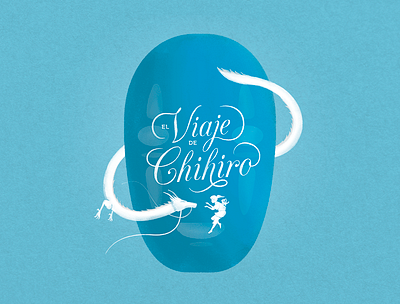 El Viaje de Chihiro gibli graphic design illustration lettering typography
