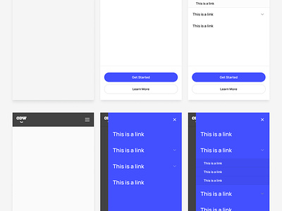 Mobile Navigation UI from Component Collector component design figma menu mobile navigation odw ui