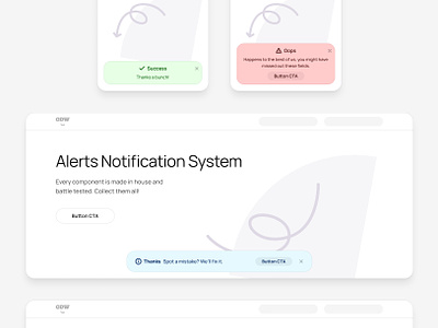 Alerts Notice UI from Component Collector card component design figma modal odw toast ui