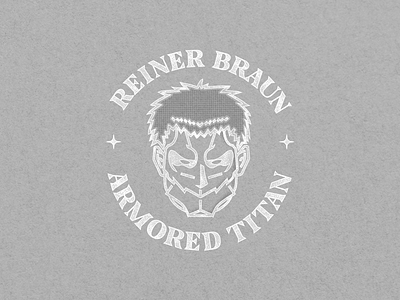 Reiner Braun armored titan branding design graphic design icon illustration logo reiner braun shingeki no kyojin typography