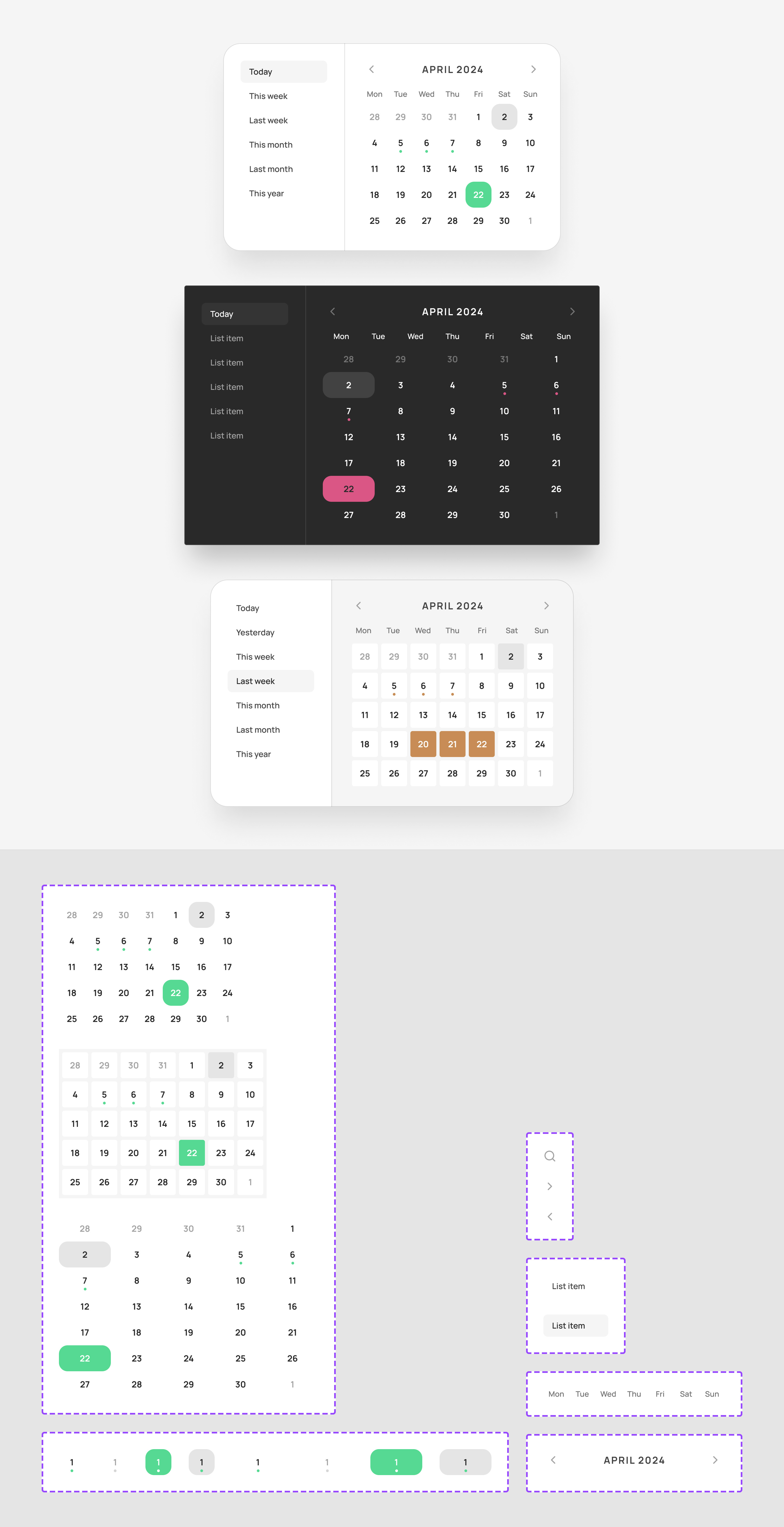 Calendar Input / Date picker UI from Component Collector calendar component datepicker design figma input odw ui