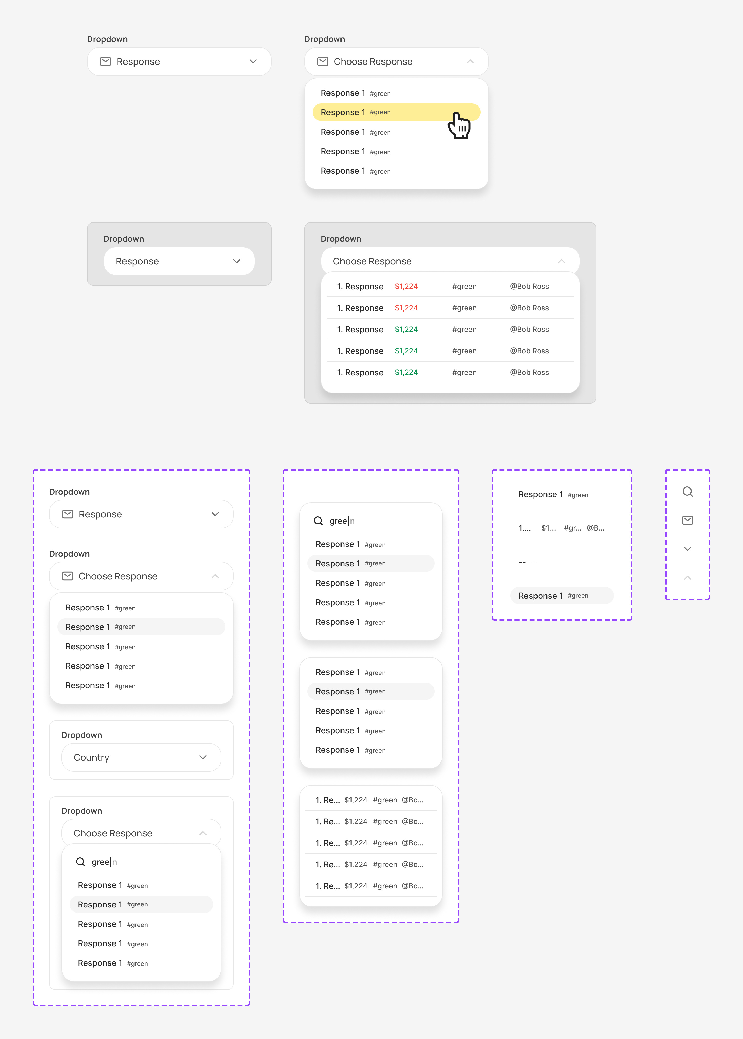 Dropdown Input UI from Component Collector card component dropdown figma input odw ui