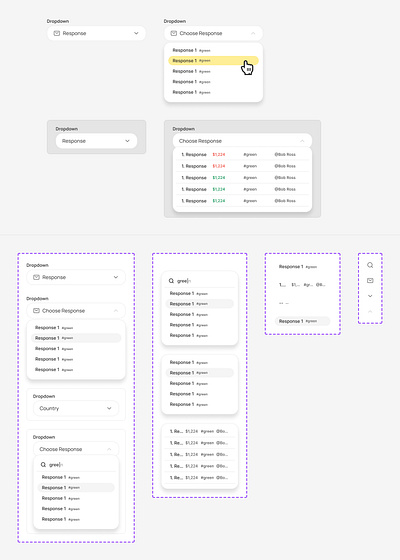 Dropdown Input UI from Component Collector card component dropdown figma input odw ui