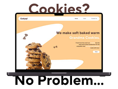 Cookyay! - Cookie Bakery Site. bakery bakery site branding chocolate chips cookie food graphic design illustration logo ui website website design
