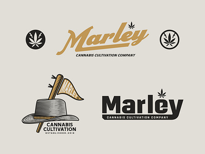 Marley Cannabis Cultivation Design Kit badge badge design brand design branding branding design cannabis graphic design illustration logo logo design logos logotype typography vector visual identity