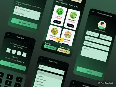Introducing the Candy Express App Concept UI – Free Figma user experience