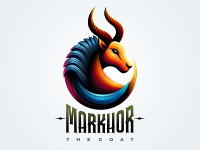 Markhor Logo branding design goat graphic design logo logo design