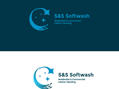 S&S Softwash logo branding graphic design logo