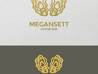 meganset oyster bar logo brand identity branding graphic design logo