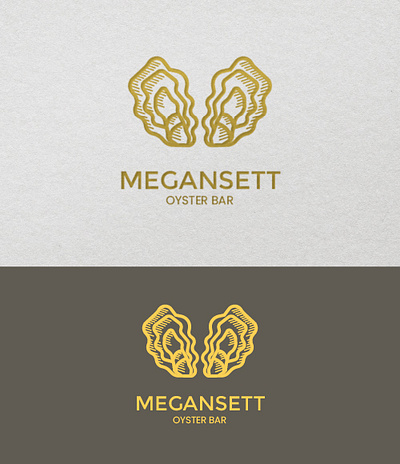 meganset oyster bar logo brand identity branding graphic design logo