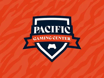 Pacific Gaming Center logo branding esports gaming logo university
