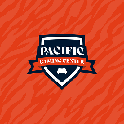 Pacific Gaming Center logo branding esports gaming logo university